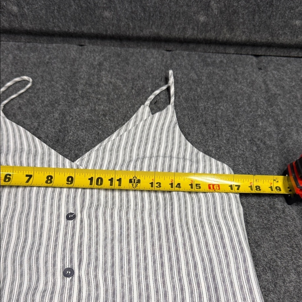 Topshop Striped Jumpsuit in White and Gray - Picture 6 of 6